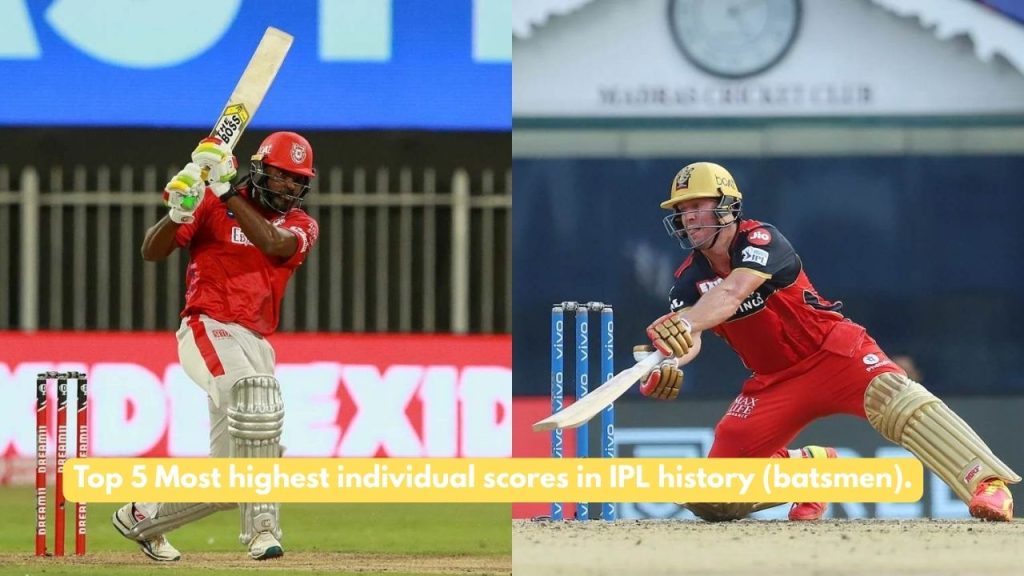 highest individual scores in IPL