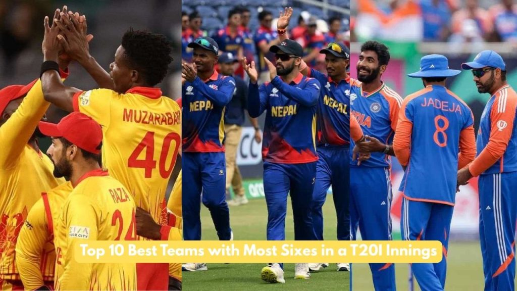 Teams with Most Sixes in a T20I Innings